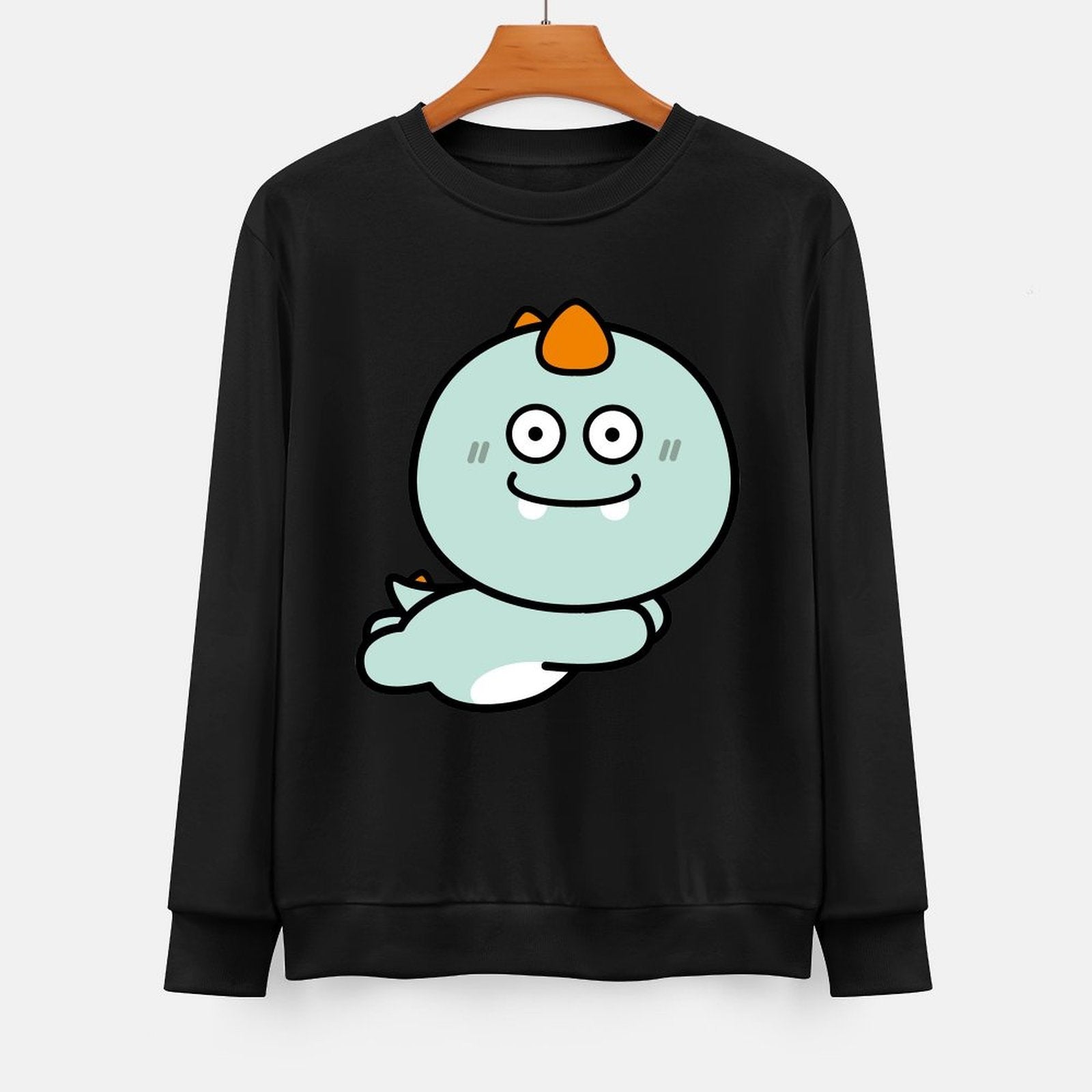 Front Patterned Long Sleeve TopEasy-Care SoftFeel